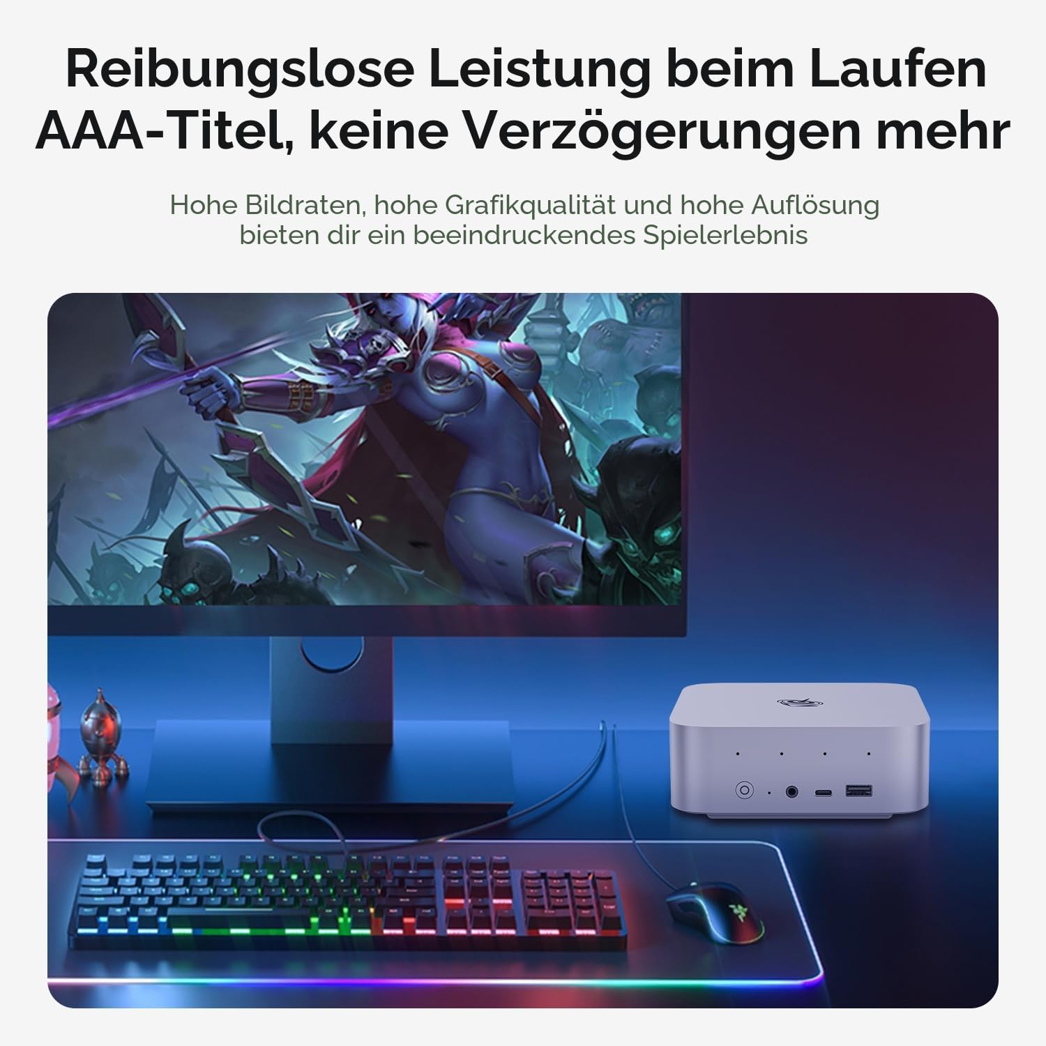 Beelink SER9 Pro Mini PC, AMD Ryzen R7 H255 (8C/16T, bis zu 4.9 GHz), 24GB LPDDR5X RAM, 1TB PCIe 4.0 SSD Mini Computer Windows 11 Pro, USB4, HDMI, DP, 2.5GHz LAN, WiFi 6, BT5.2, Built-in MIC, Speaker