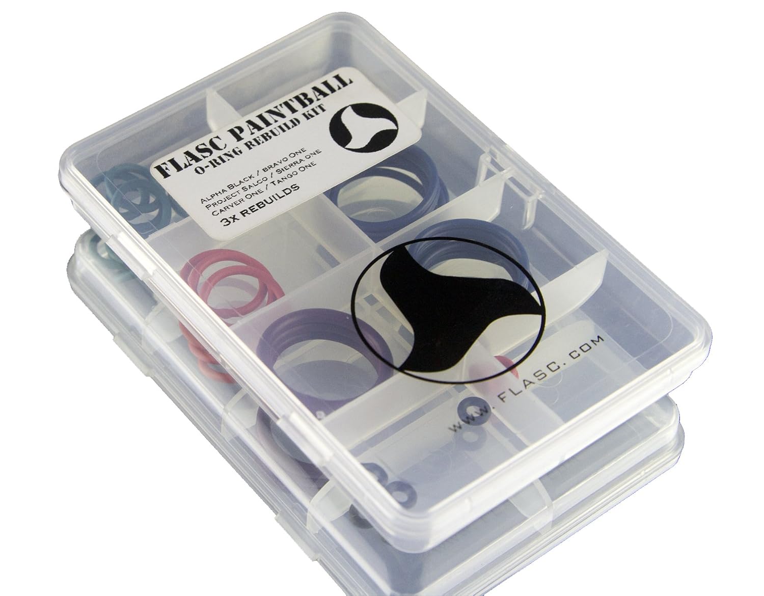 O-Ring Rebuild Kit – Fits Tippmann TPN Series Markers (Alpha Black, Sierra One, Bravo One, Project Salvo) – Color Coded, 3X Full Rebuilds, Storage Case Included