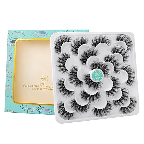 Vista 20 de DYSILK Pestañas postizas de visón, 30 pares de 10 estilos mixtos, pestañas postizas de visón, pestañas postizas de aspecto natural, pestañas largas