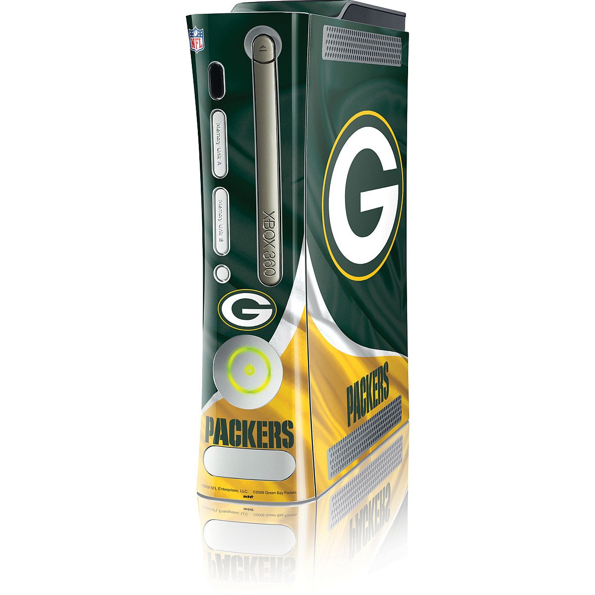 Skinit Decal Gaming Skin Compatible with Xbox 360 (Includes HDD) - Officially Licensed NFL Green Bay Packers Design