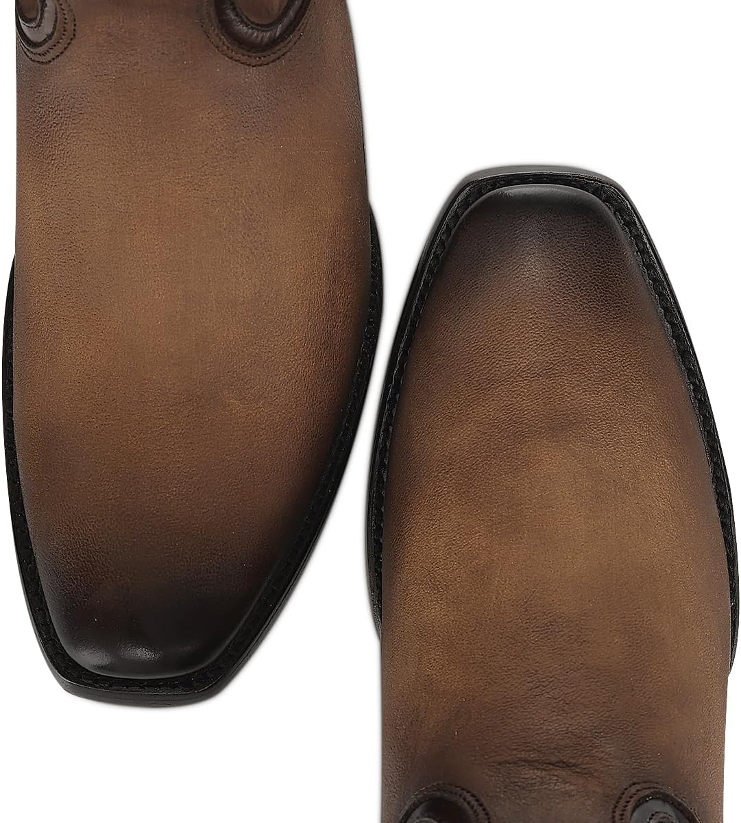 Cuadra Men's Urban Bootie Bovine Leather Honey Side Zipper