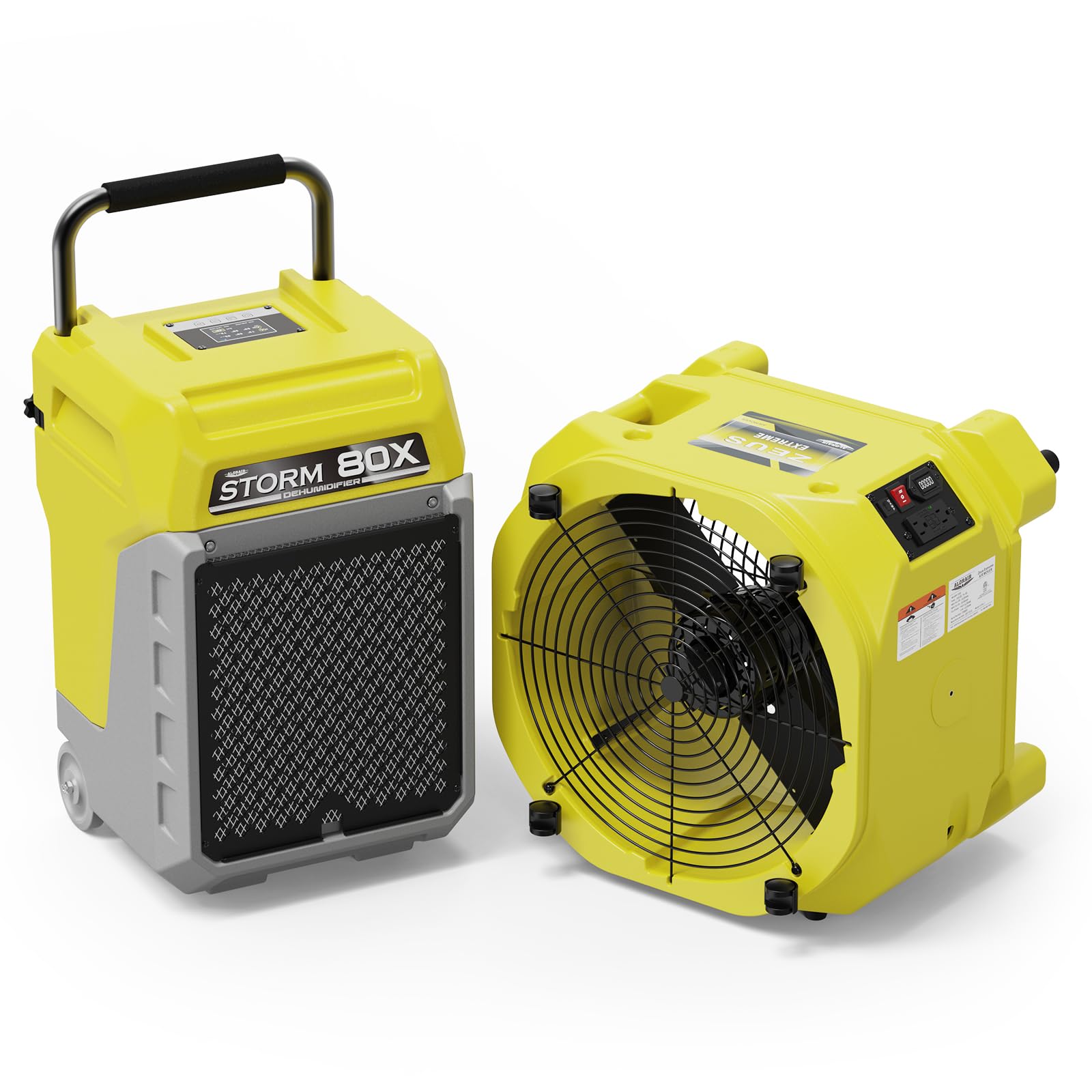 1 x Commercial Dehumidifier and 1 x Air Mover Combo Package for Flood Repair by ALORAIR – Commercial Grade