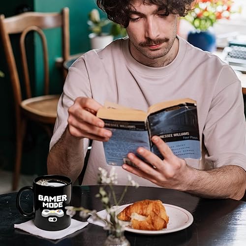 Miniatura 9 de YHRJWN Regalos de juegos para hombres, taza de café Gamer Mode ON para los amantes de los juegos, idea de regalos para jugadores para Navidad,