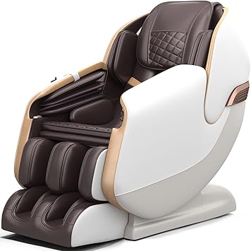 Real Relax Massage Chair Full Body, Zero Gravity SL Track Shiatsu Recliner with Shortcut Key, PS3100Brown