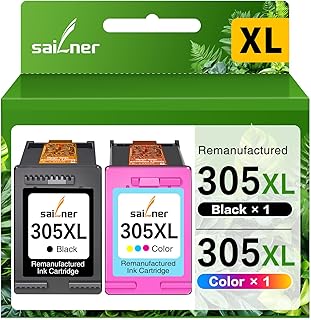 Sailner 305xl Cartuchos de Tinta Negro y Color 305 XL Reemplazo de Tinta para HP DeskJet 2720e 2820e 2700e 2722e 2710 2723e 2800 Envy 6000 6020e 6022 6032e DeskJet Plus 4100 4110 4120 4130