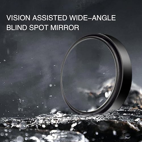 Miniatura 7 de 4 espejos de punto ciego para automóvil, 0.6 x 2.1 pulgadas, espejos retrovisores convexos ajustables de vidrio HD de 360 grados, espejo auxiliar