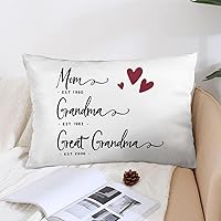 Vista 11 de Generic Funda de almohada personalizada para mamá con nombres personalizados de los niños, funda de almohada de 12 x 20 pulgadas, funda de almohada