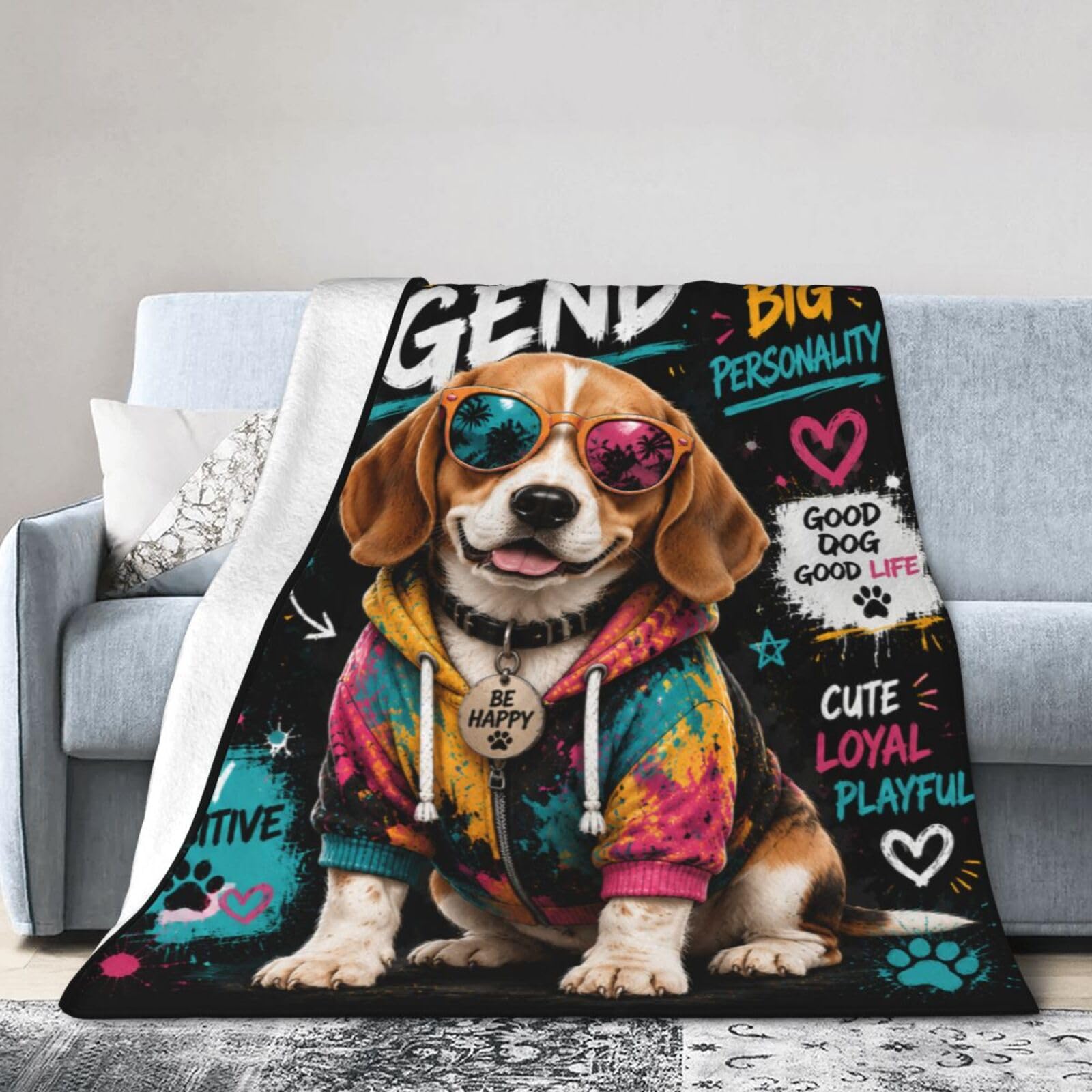 jamie world Beagle Throw Blanket 50"x40"