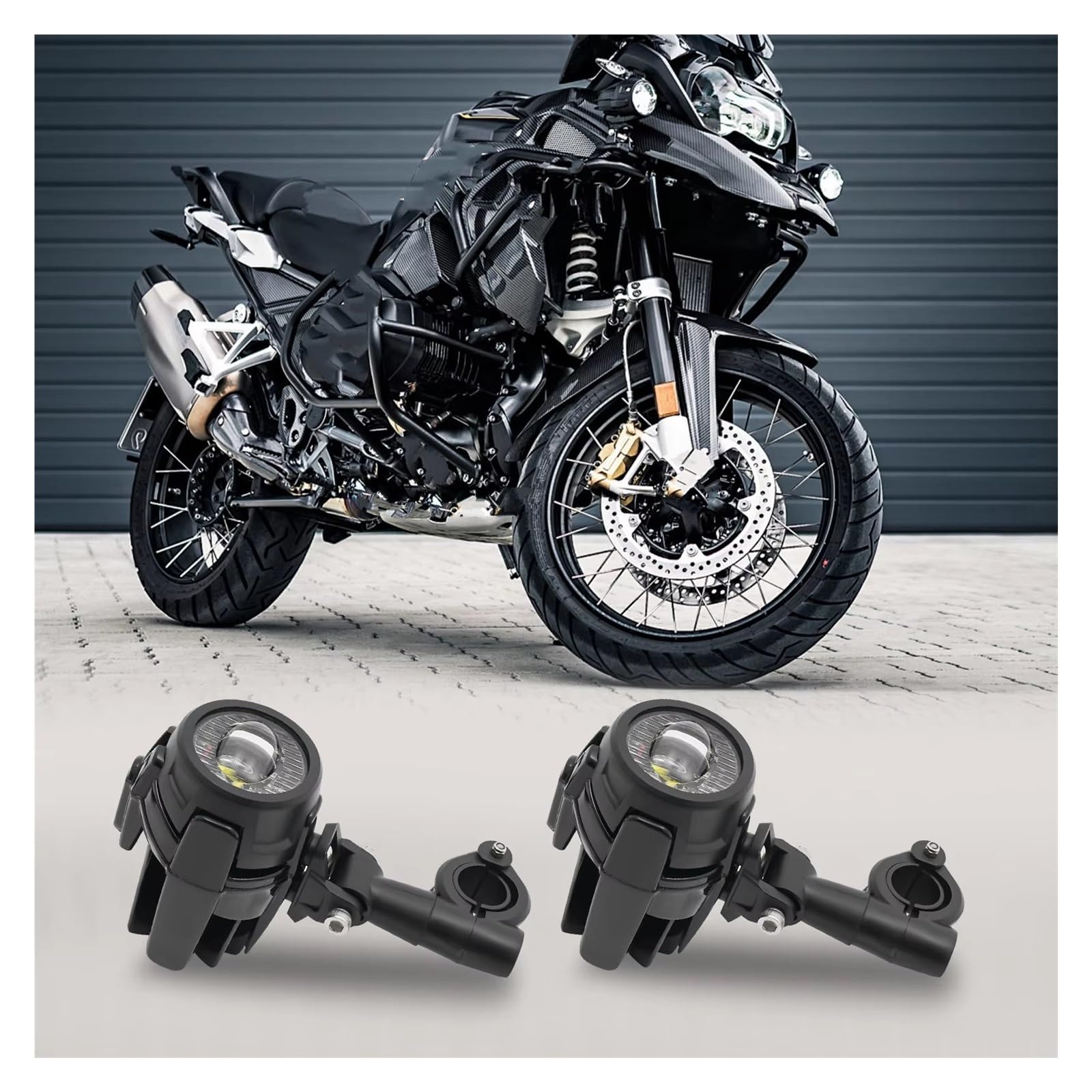 Phare Avant Moto Phares Additionnels Universels pour BMW R1200GS Et F800GS Feux Position Et Antibrouillards À LED Moto 2 Feux LED Phares Avant