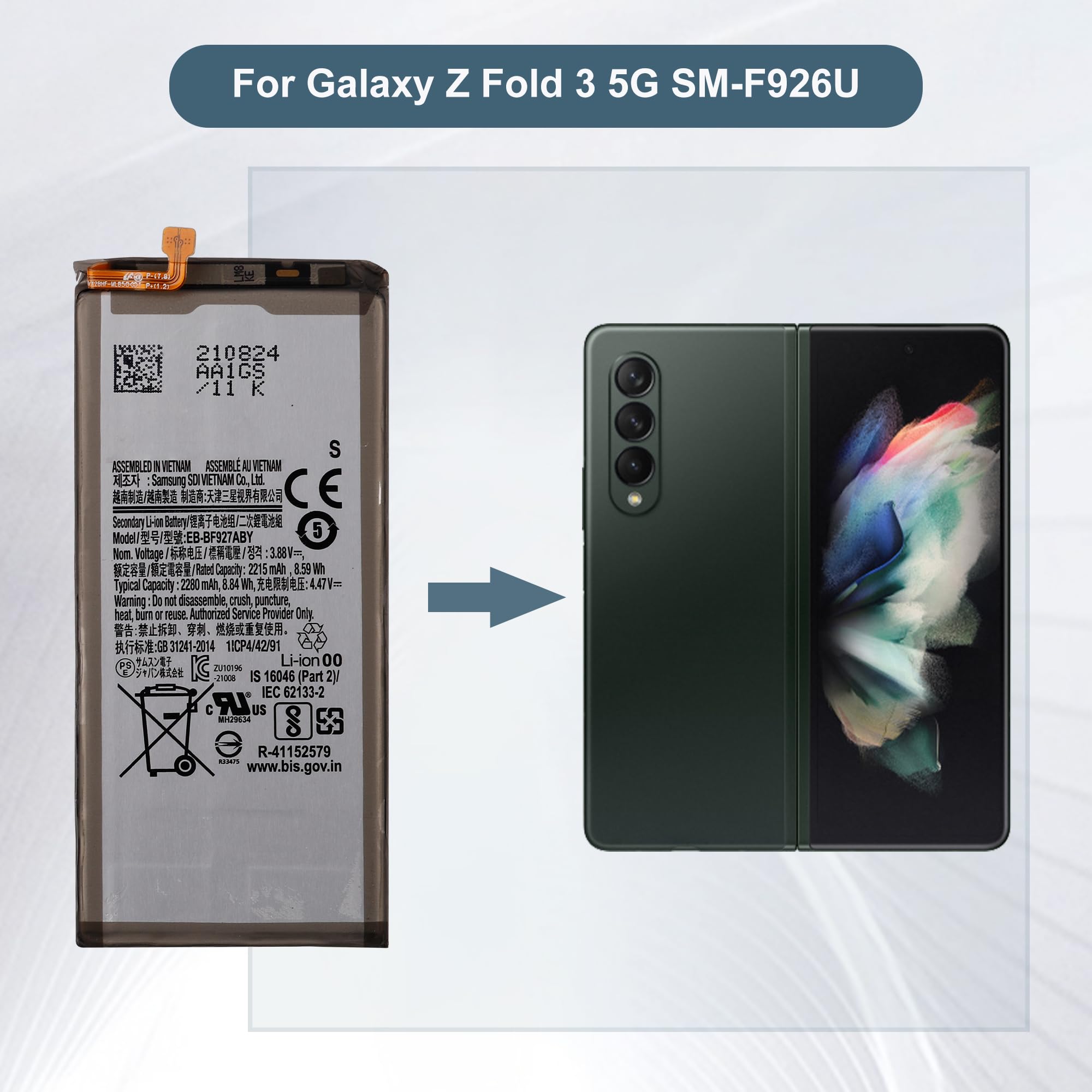 Amazon.com: E-YIIVIIL Replacement Battery EB-BF927ABY Compatible