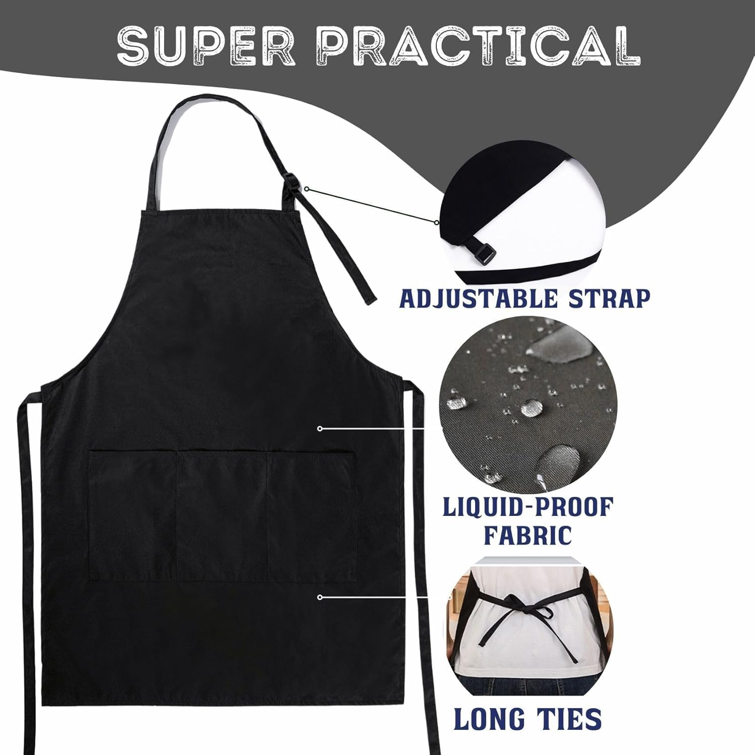 InnoBeta Papa Gifts, Grandpa Apron with Pocket and Adjustable Neck Strap, Kitchen Cooking Cute Apron, Birthday, Christmas, Grandpa Kitchen Gift - Image 6
