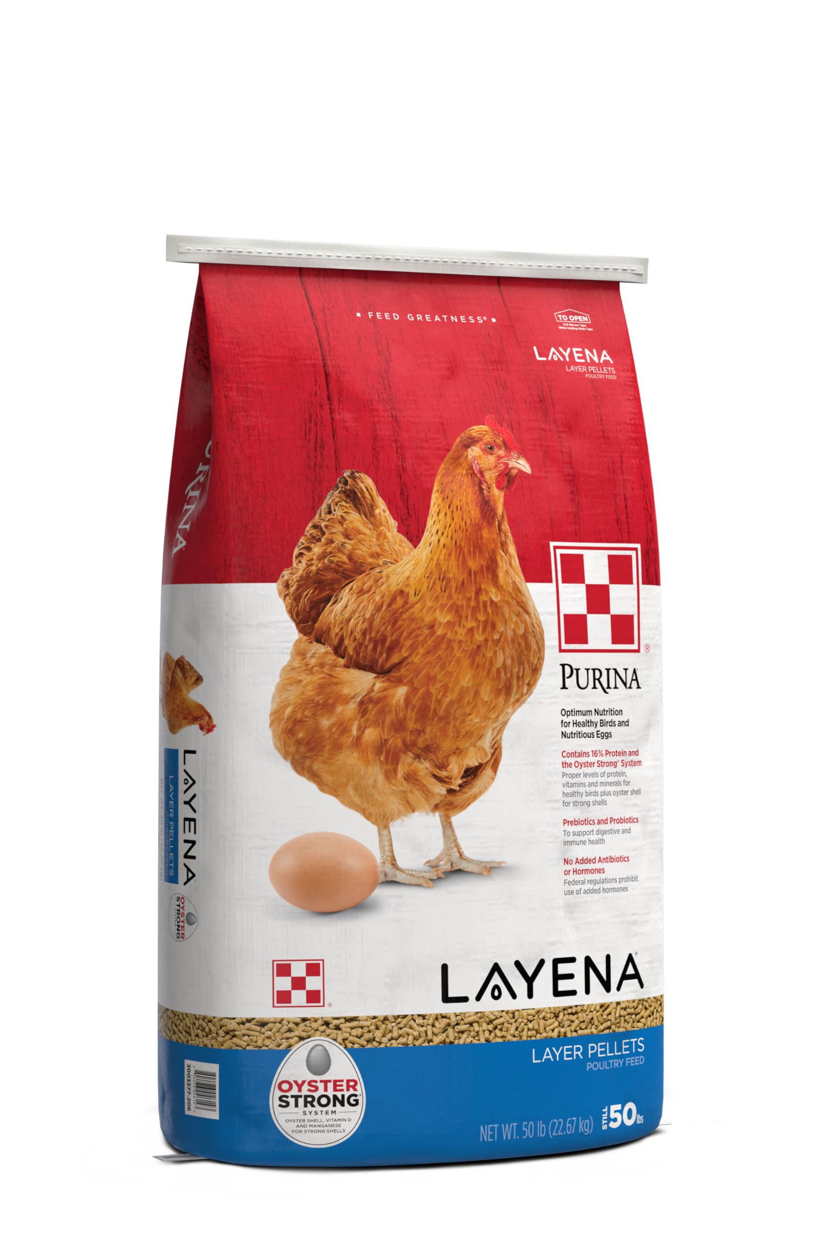 Purina, Layena Pellets, Chicken Feed for Laying Hens, 50 lbs