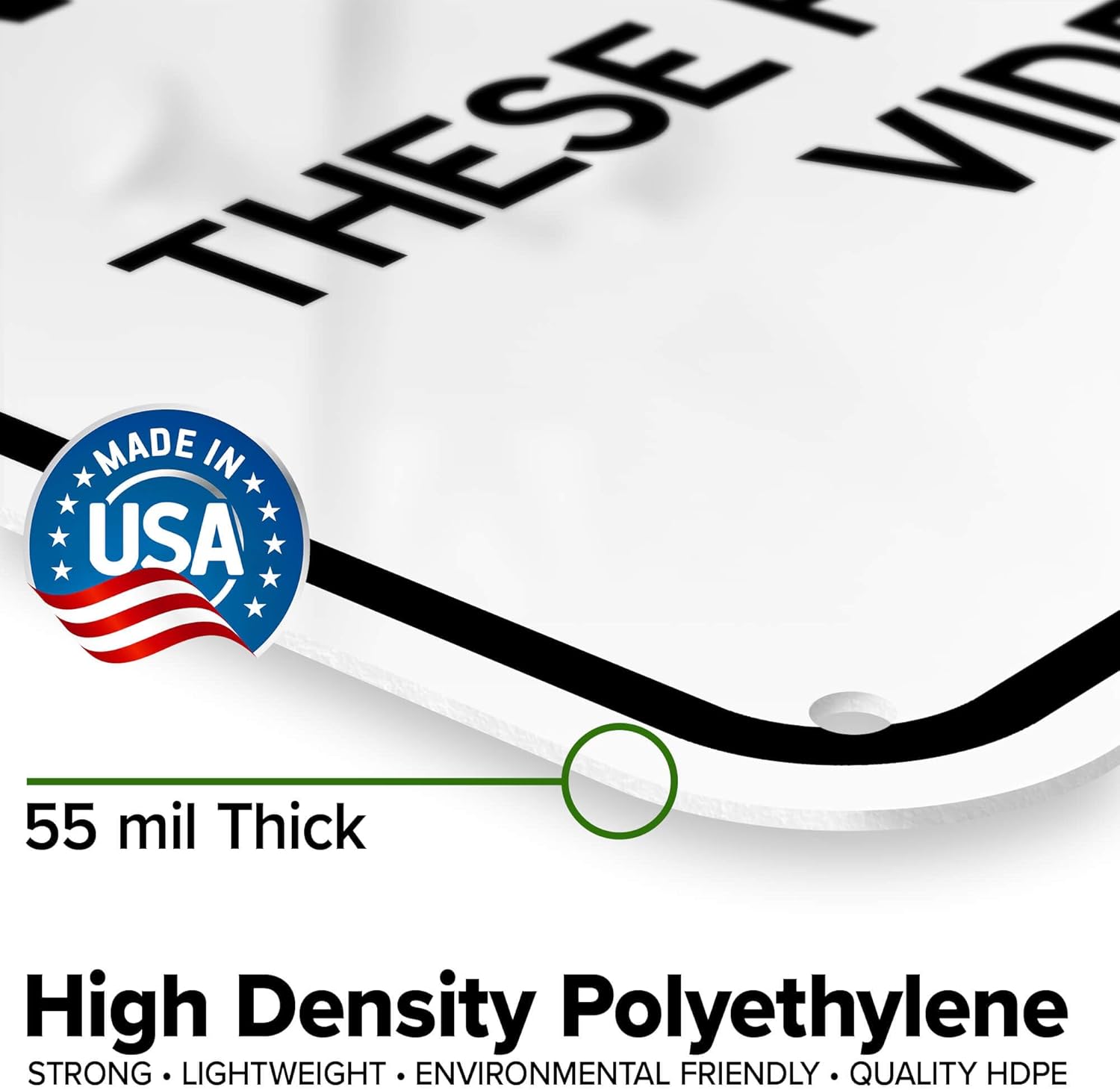 Private Property No Trespassing These Premises Are Protected By Video Surveillance 24/7 Sign, 24x30 Inches, 55 mil thick HDPE (high density polyethylene), Made in USA by My Sign Center