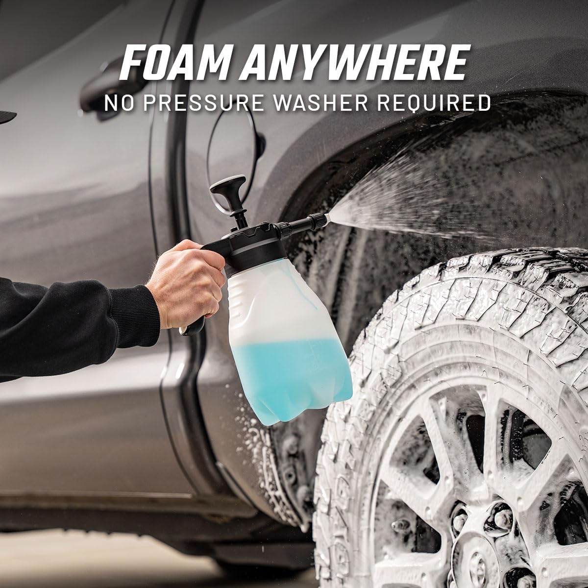 Slick Products Hand Pump Foam Sprayer – 70 oz Portable Foam & Mist Sprayer for Cars, Trucks, Motorcycles, ATVs, UTVs, and Off-Road Vehicle Cleaning Without a Pressure Washer