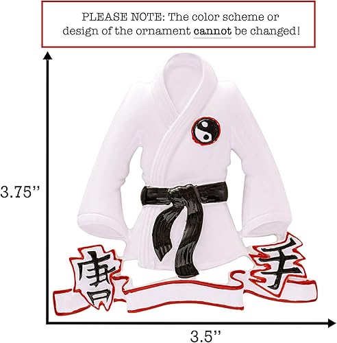 Miniatura 4 de Adorno de Navidad personalizado de karate 2023  Personalización gratuita  Chaqueta de karate personalizada con cinturón negro para el árbol de