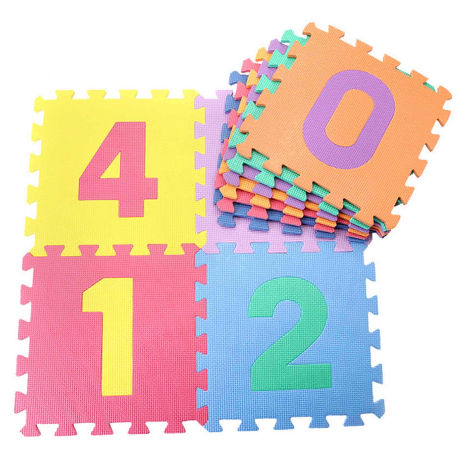 Foam Floor Tiles For Kids, 10 Pcs Interlocking Foam Tiles, Kids Play Mat 11.8" Square Numbers Floor Puzzle EVA Numbers Mat Number for Newborns, For for Daily Use
