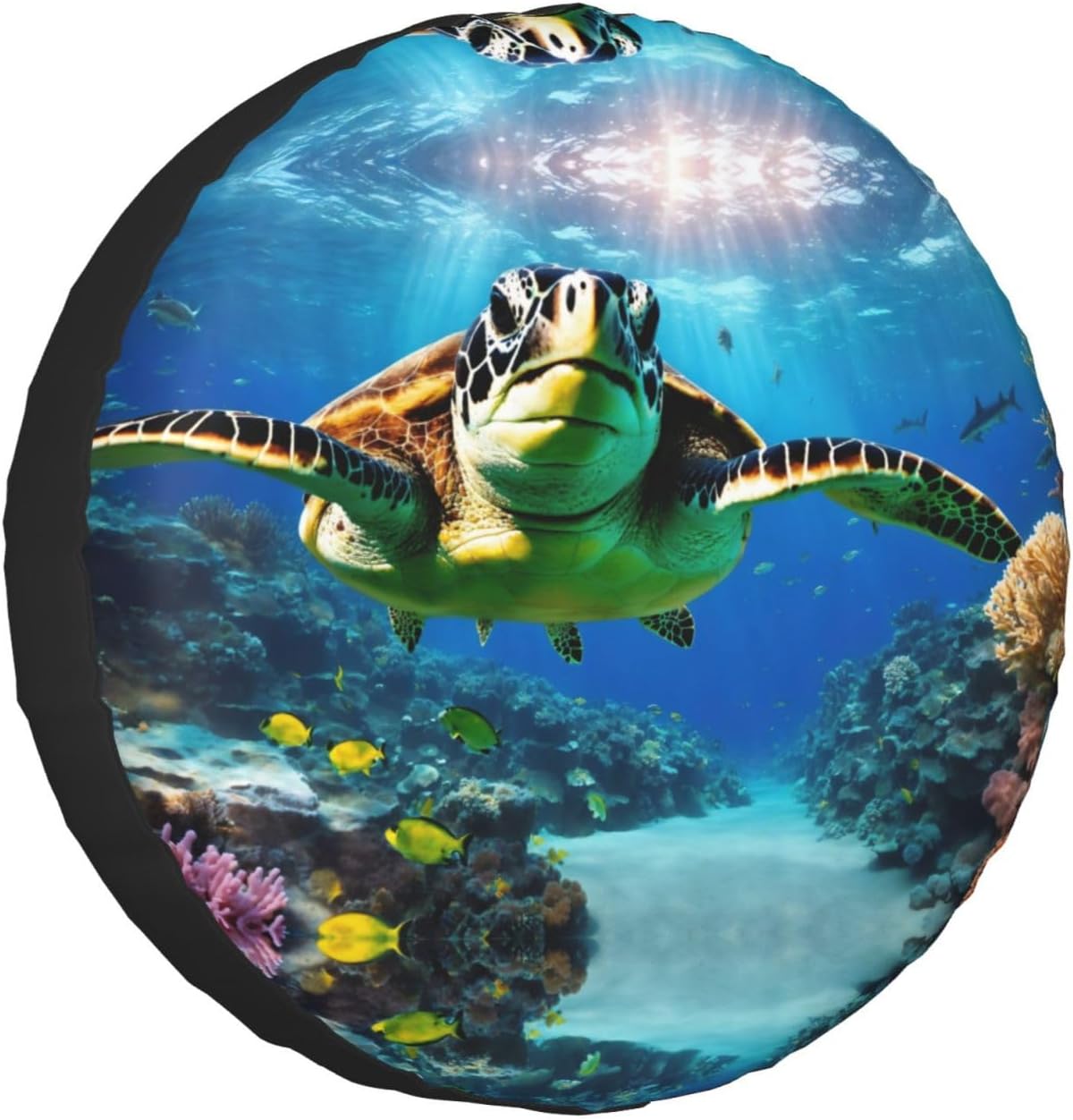 Sea Turtles Print Tire Cover Universal Spare Wheel for Trailer Rv SUV Truck Camper Travel Accessories