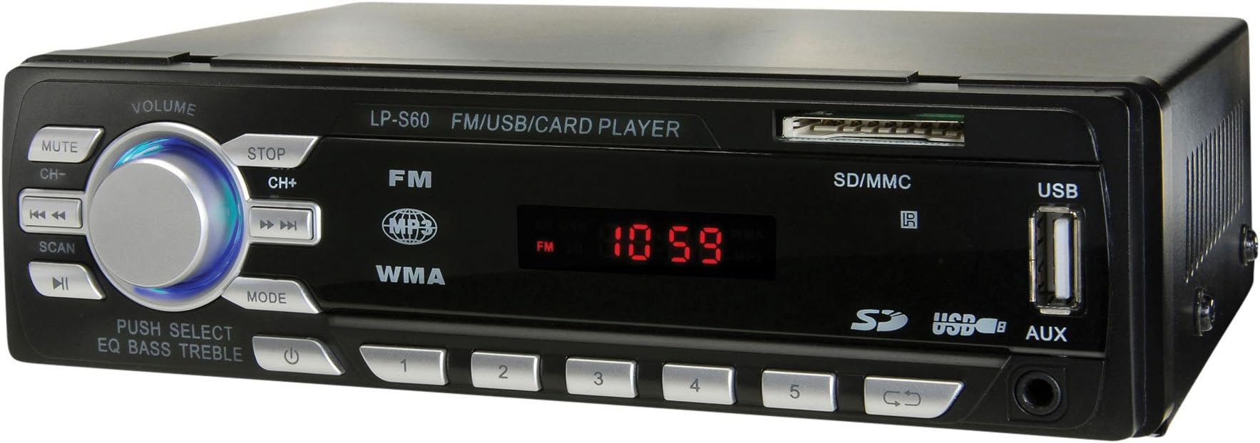 Lepai LP-S60 4 x 25W Desktop Amplifier with Remote/USB/MP3/SD/FM