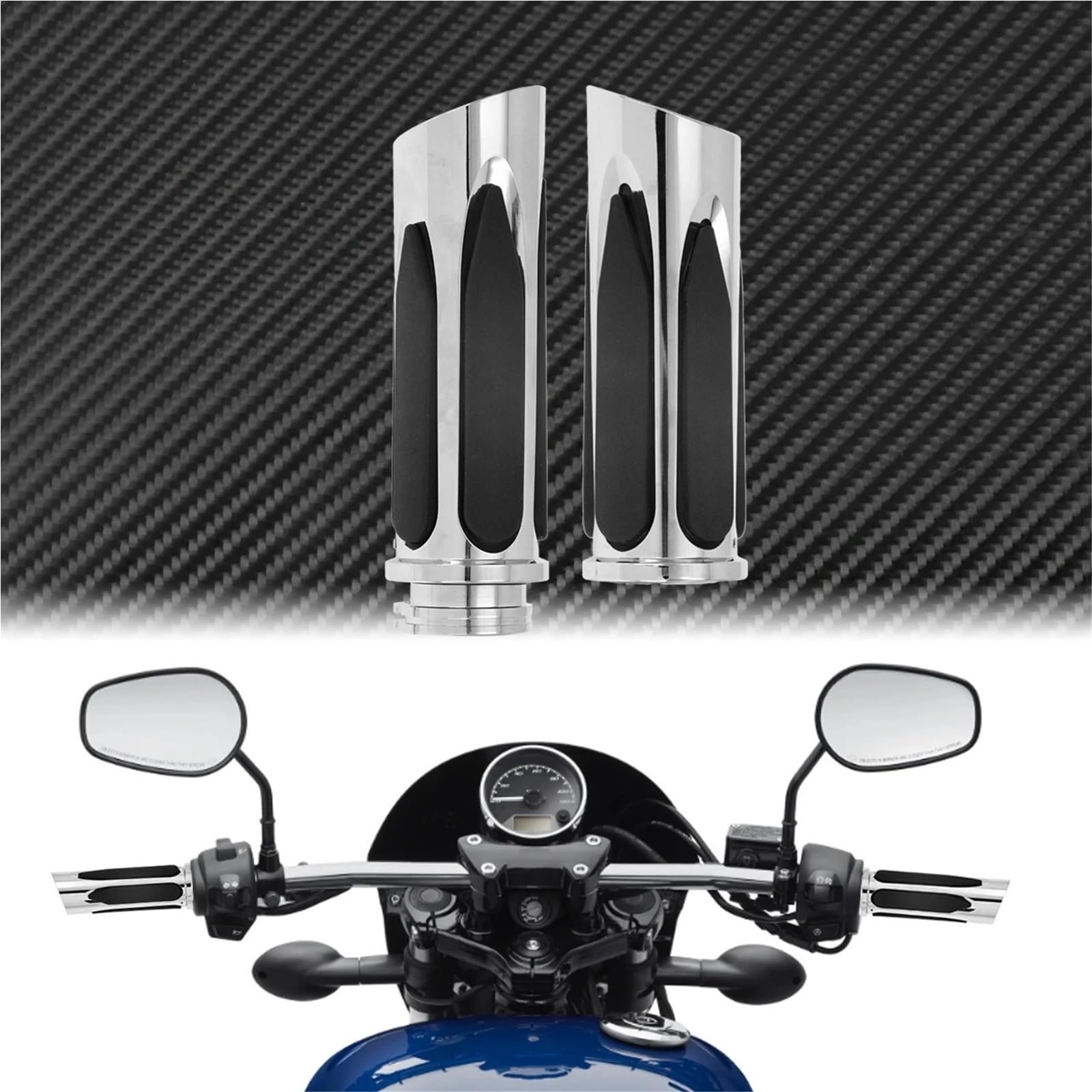 1" uchwyty motocyklowe 25 mm, czarno-chromowane, Pasuje do motocykli Harley Sportster XL Touring FLHR FLHT Dyna Softail V-Rod
