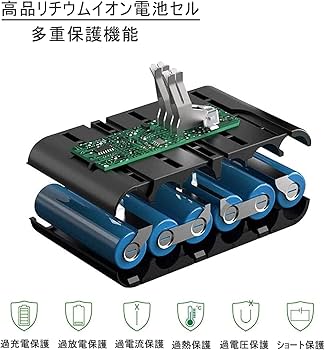 ダイソン V8 SV10 充電対応 バッテリー【新品】 楽天市場】ダイソン 掃除機 v8 バッテリー 大容量4500mAh【1年