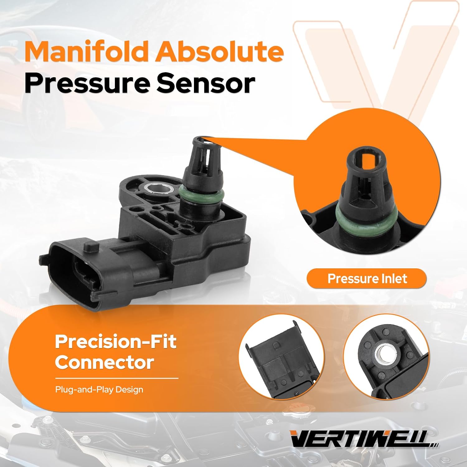 Manifold Absolute Pressure MAP Sensor Compatible with Jeep Ram Grand Cherokee 1500 Classic 3.0L 6l 2014 2015 2016 2017 2018 2019 Replaces AS622 68211211AA