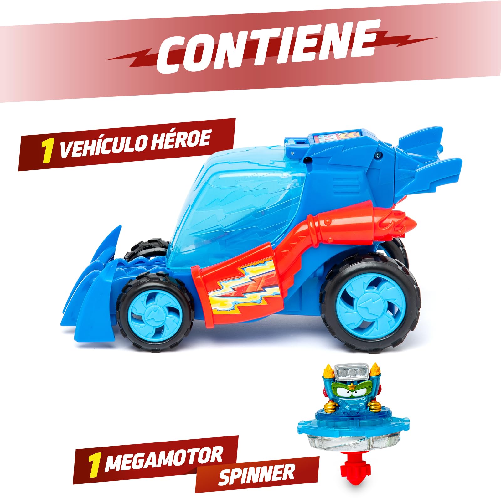 SUPERTHINGS KAZOOM Power – Turbo Spinner Héroe. Vehículo con Lanzador de peonza. Incluye 1 Turbo Spinner y 1 Kazoom Exclusivo. - 3