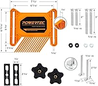 Vista 6 de Kit de seguridad POWERTEC - Bloque de empuje para sierra de mesa, palo de empuje en forma de L y tablas de pluma - Juego de 3 piezas de accesorios