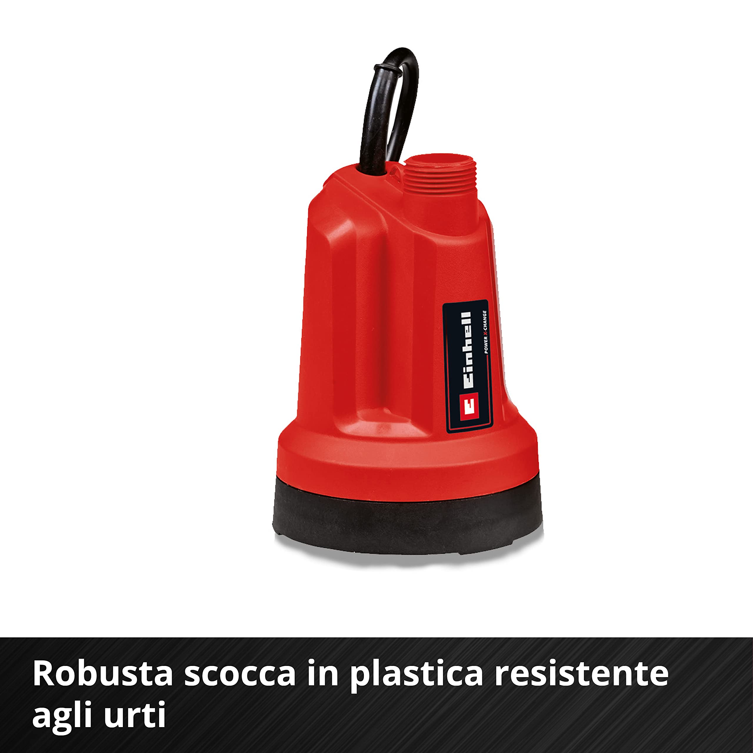 Einhell GE-SP 18 Li - Solo Pompa per acque chiare a batteria Power X-Change (18V,Prevalenza 8 m, portata 5000 L/h, profondità max immersione 4 m, senza batteria e caricabatteria)