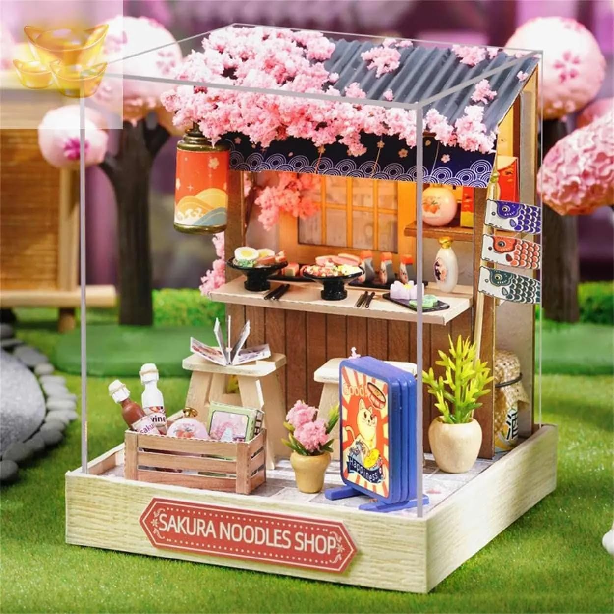 Miniature Wizardi Roombox Kit - Flower Shop Dollhouse Kit F07M5-33-S2202