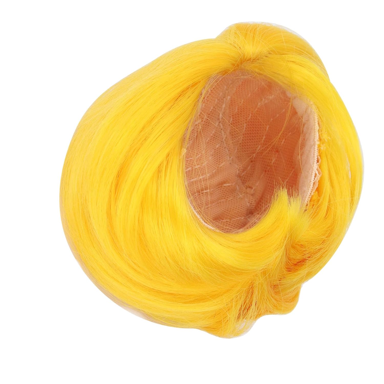 Doll Wig, Short Hair Central Parting Design with Soft Silk Material and Mesh Cloth Cap, for Ball Jointed Dolls and Mechanical Jointed Dolls (1/3 22‑23cm Head Circumference)