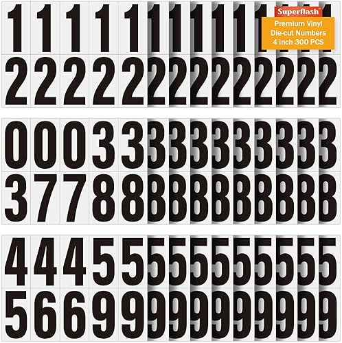 Vista 22 de Números autoadhesivos de 2 pulgadas para buzón, números de casa, número de buzón reflectante, número de botes de basura, para exteriores, 120 120