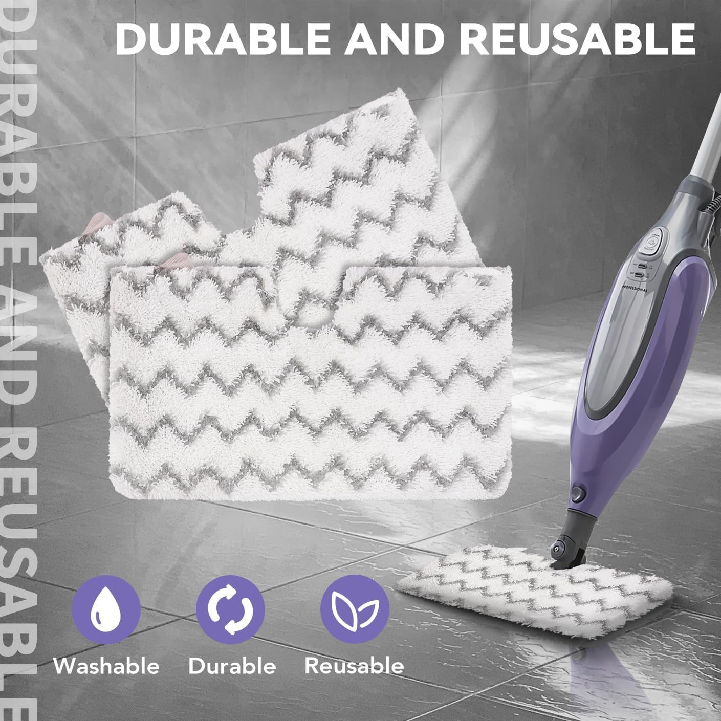 Sgizoku Panni per scopa a vapore Shark Steam Pocket Mop – panni di ricambio in microfibra S3500 Series S3501 S3601 S3550 S3901 SE450 S3801CO S3601D S2901 S2902 (12 panni per strofinare)