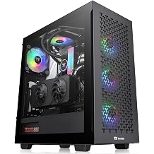 Thermaltake V350 TG ARGB Air Black | PC-Chassis | Mid-Tower-ATX-Case | 4mm Tempered Glass | 4x fans including | Black