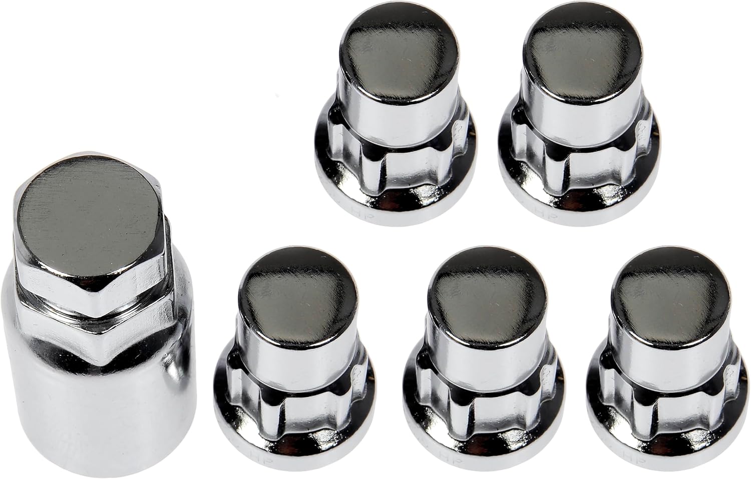 Dorman 712-228.5 Wheel Nut Lock Chrome Acorn Set 1/2-20 Compatible with Select Models, 5 Pack