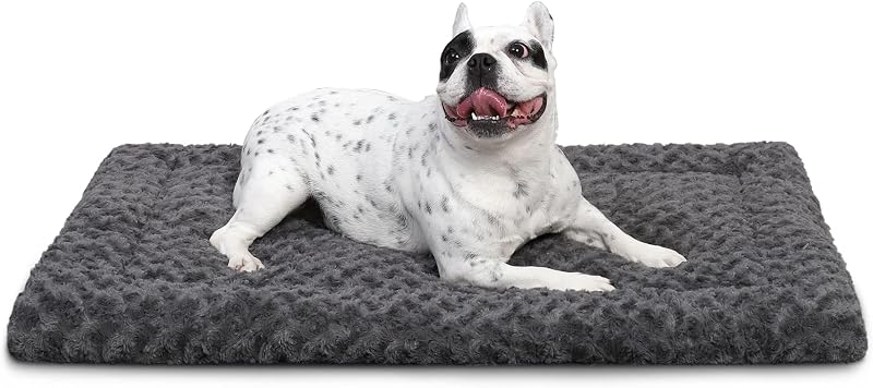 Cama para Cães em Pelúcia Lavável, Colchonete para Caixa e Casinha Exsnugy 73,66 x 48,26 x 3,81 cm