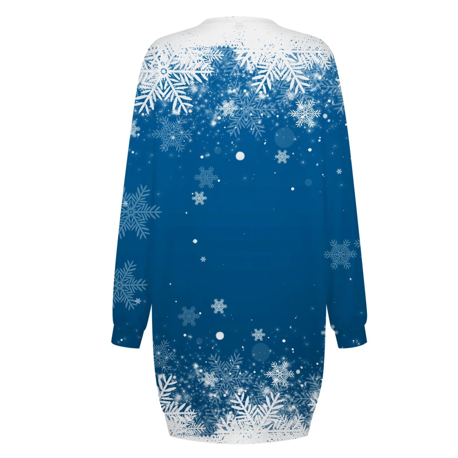 Abito Donna Natale, Felpa Invernale Manica Lunga Maglione da Famiglia Taglie Forti Mini Abito Lunga Sweatshirt con Tasche Hoodie Pullover Abito Natalizio Vestito Rosso Abiti da Cerimonia Taglie Forti