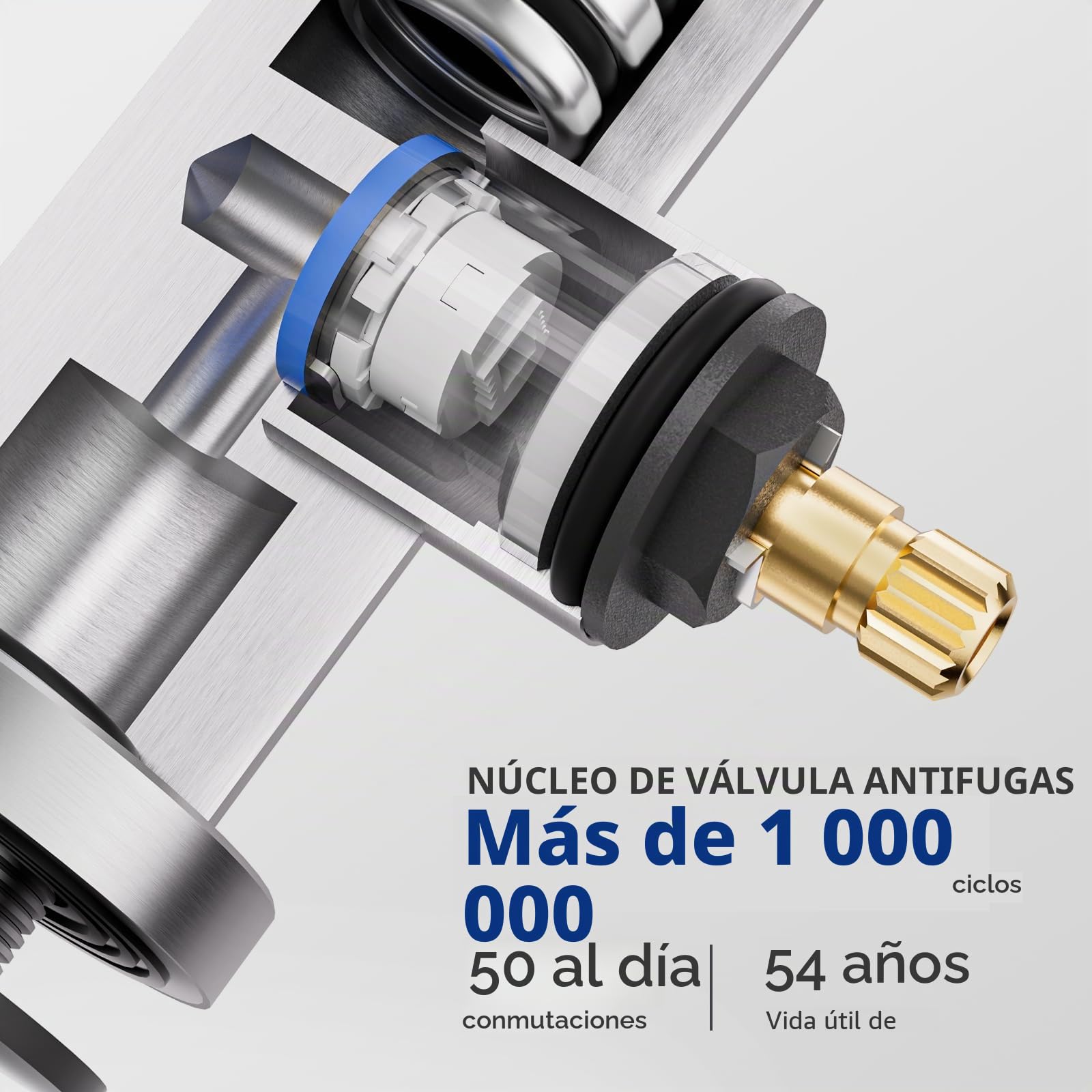 CECIPA Grifo de agua fría, grifo de agua fría con giratorio 360°, grifos de agua fría de acero inoxidable