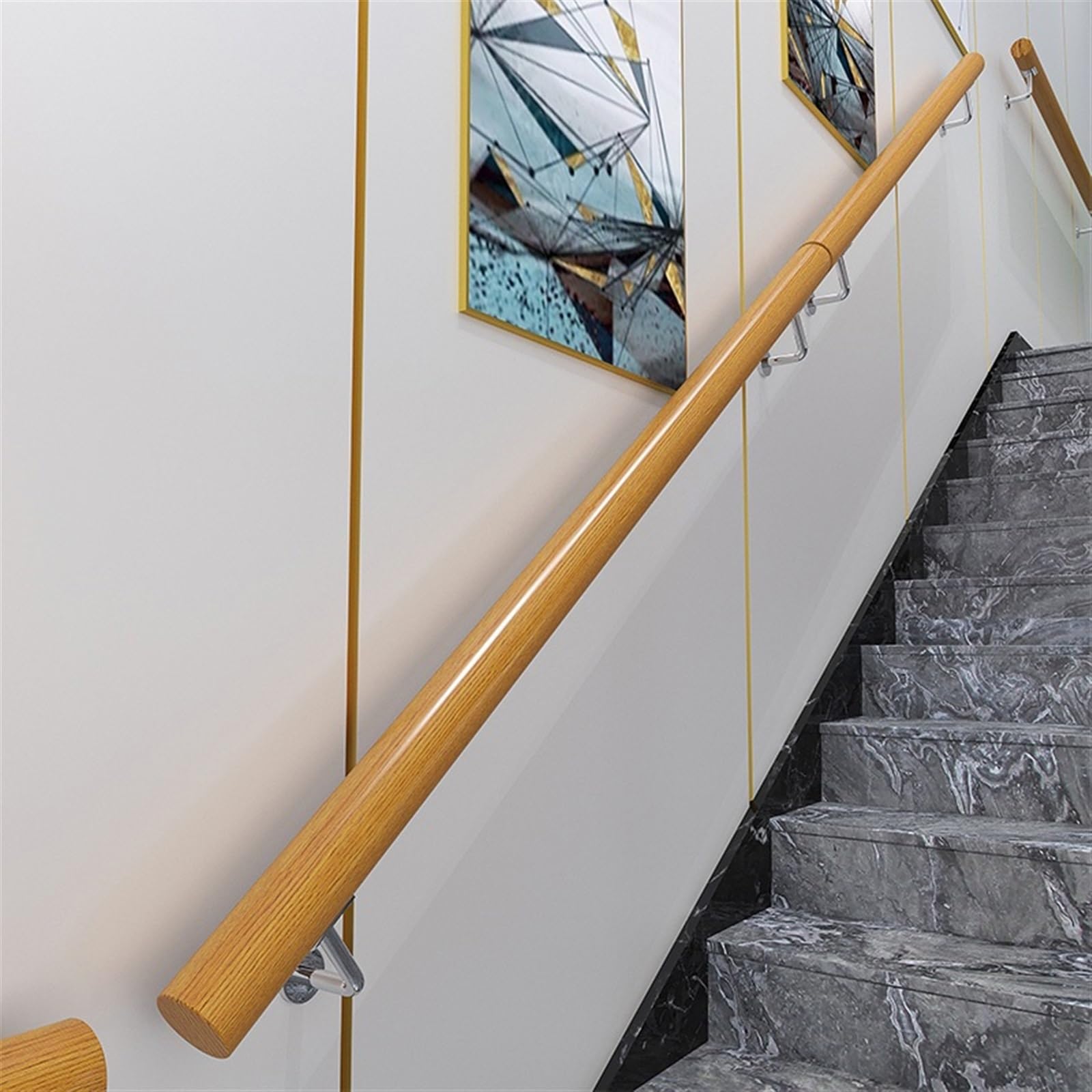 Rambarde en bois massif anti chute pour escalier et couloir 150 cm