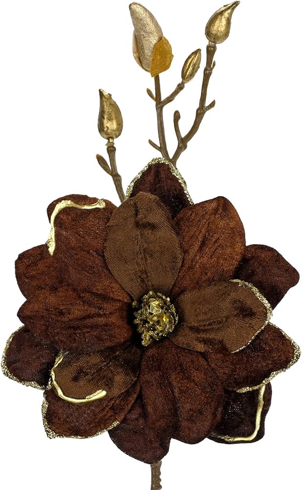 Amazon.com: 5 Pcs Christmas Magnolia Flowers 15 Inch Velvet