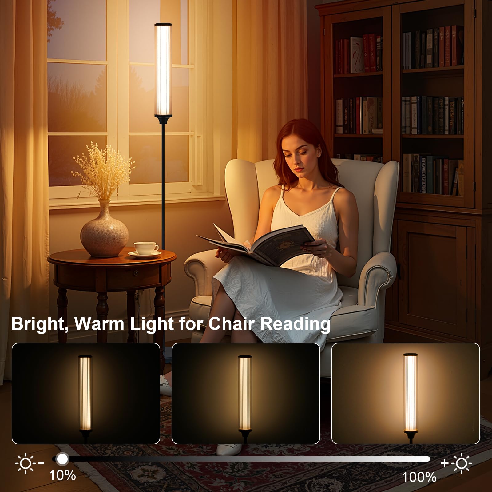 FRIDEKO HOME Lámpara de pie para salón inteligente RGB para sala de estar y decoración de juegos, lámpara de pie con aplicación y mando a distancia, lámpara de esquina alta para dormitorio