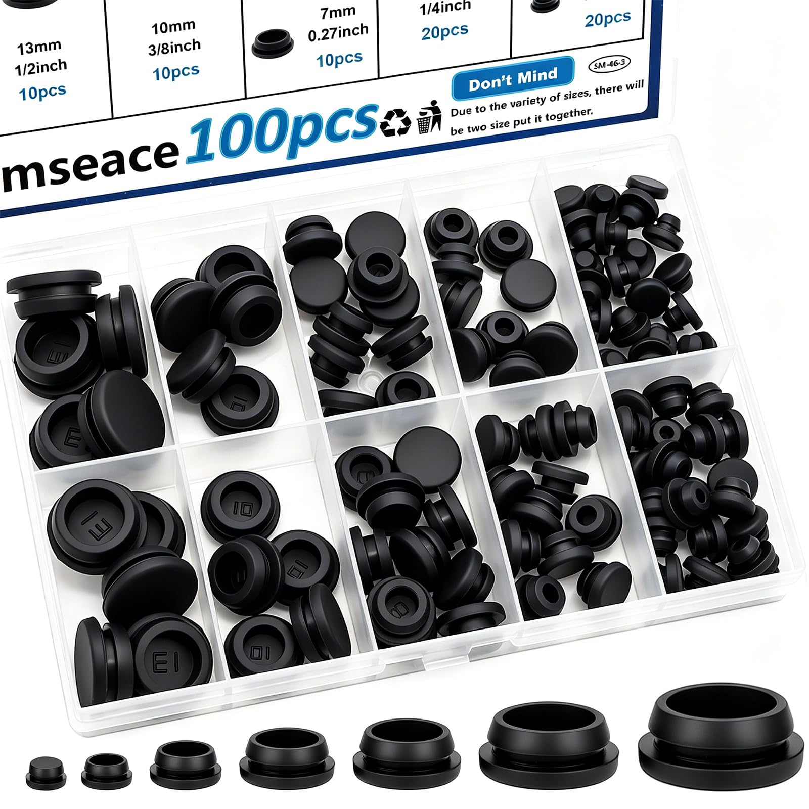 135 Hole Plugs - Nylon Plastic Assortment -16
