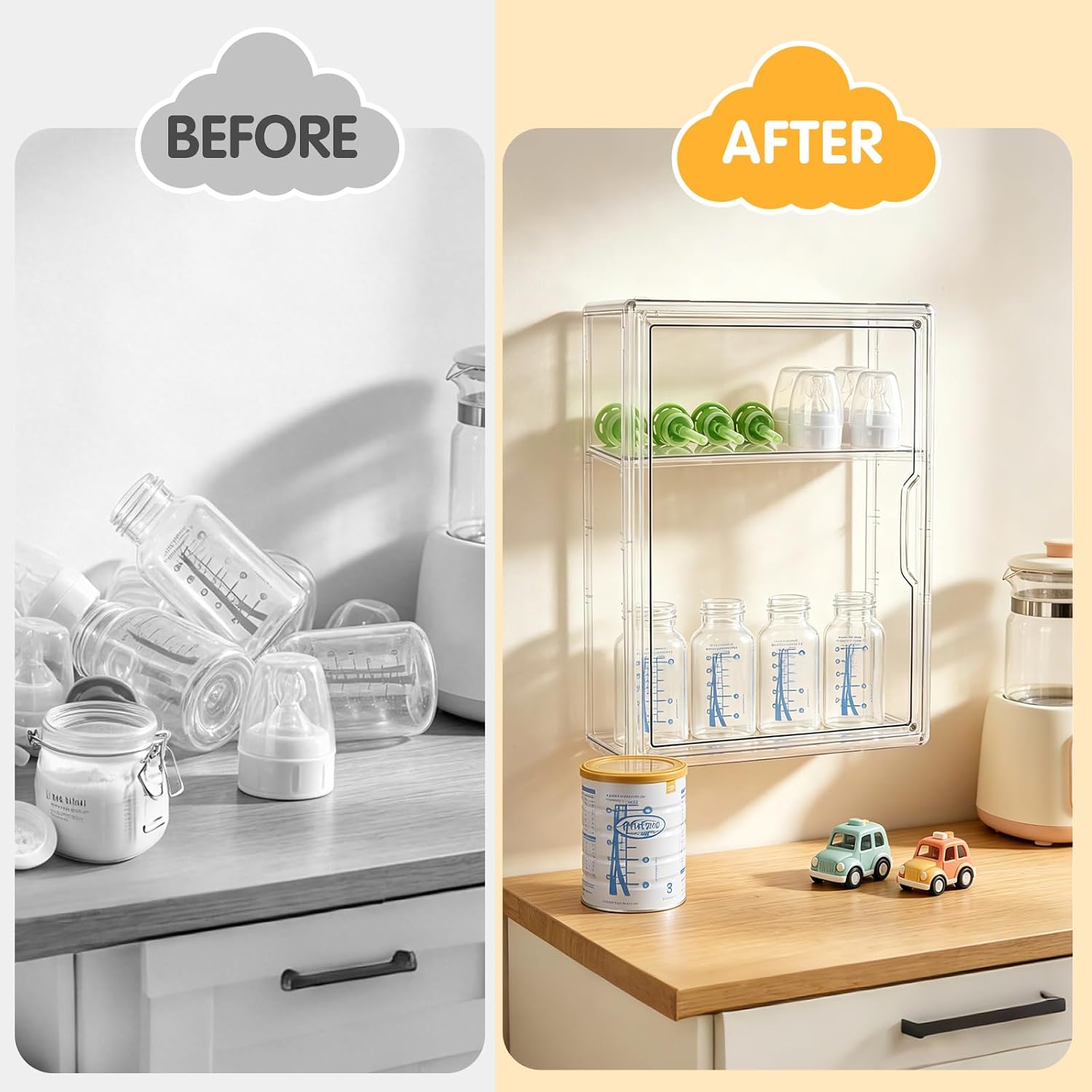 mini Baby Bottle Storage Organizer