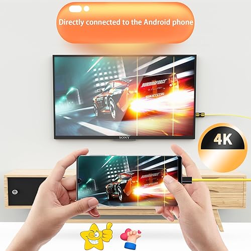 Miniatura 6 de GAROGYI Cable USB tipo C a HDMI de 6 pies  5.9 ft (4K a 60 Hz), Thunderbolt 34 compatible con iPhone 15Pro Max, MacBook ProAir, iMac, ChromeBook