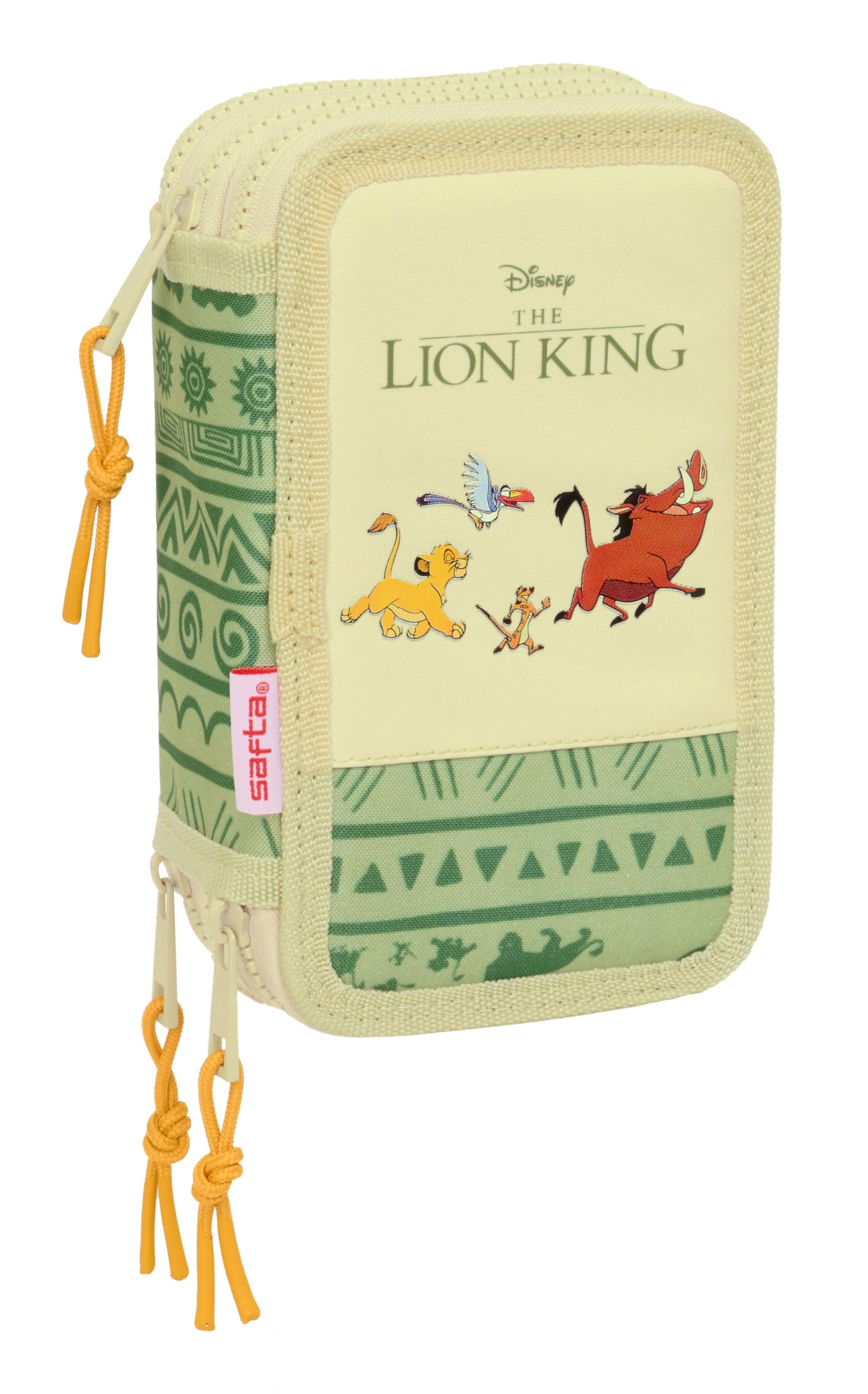Safta Mufasa – School Pencil Case with 37 Tools Included, Children's Pencil Case, Child, Ideal for Children from 5 to 14 Years, Comfortable and Versatile, Quality and Resistance, 12.5 x 5.5 x 19.5 cm,