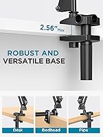 Vista 5 de InnoGear Soporte para tablet para cama, soporte para tableta superior, soporte para teléfono, soporte para tableta para escritorio, 2 abrazaderas