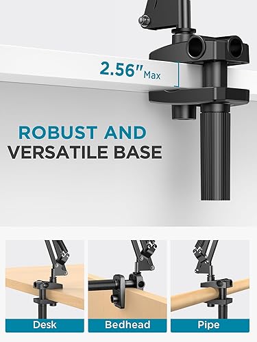 Miniatura 5 de InnoGear Soporte para tablet para cama, soporte para tableta superior, soporte para teléfono, soporte para tableta para escritorio, 2 abrazaderas