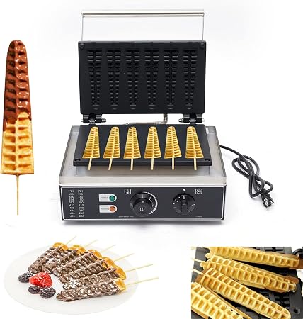 6 Grid Kitchen Stick Waffle Maker, Christmas Tree-Shaped Stainless Steel