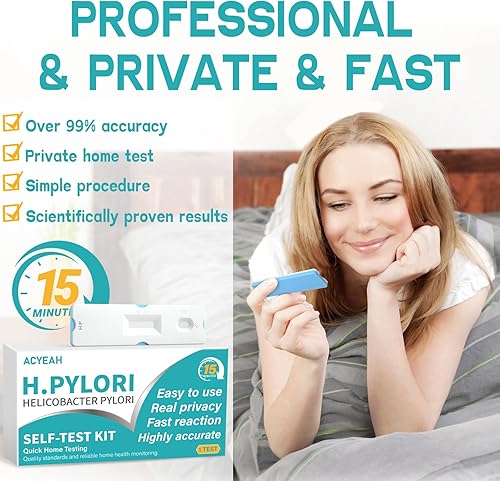 Miniatura 2 de ACYEAH Kit de prueba H Pylori, kit de autoprueba H. Pylori, kits de prueba de Helicobacter Pylori en casa, kit de prueba H-Pylori, rápido y