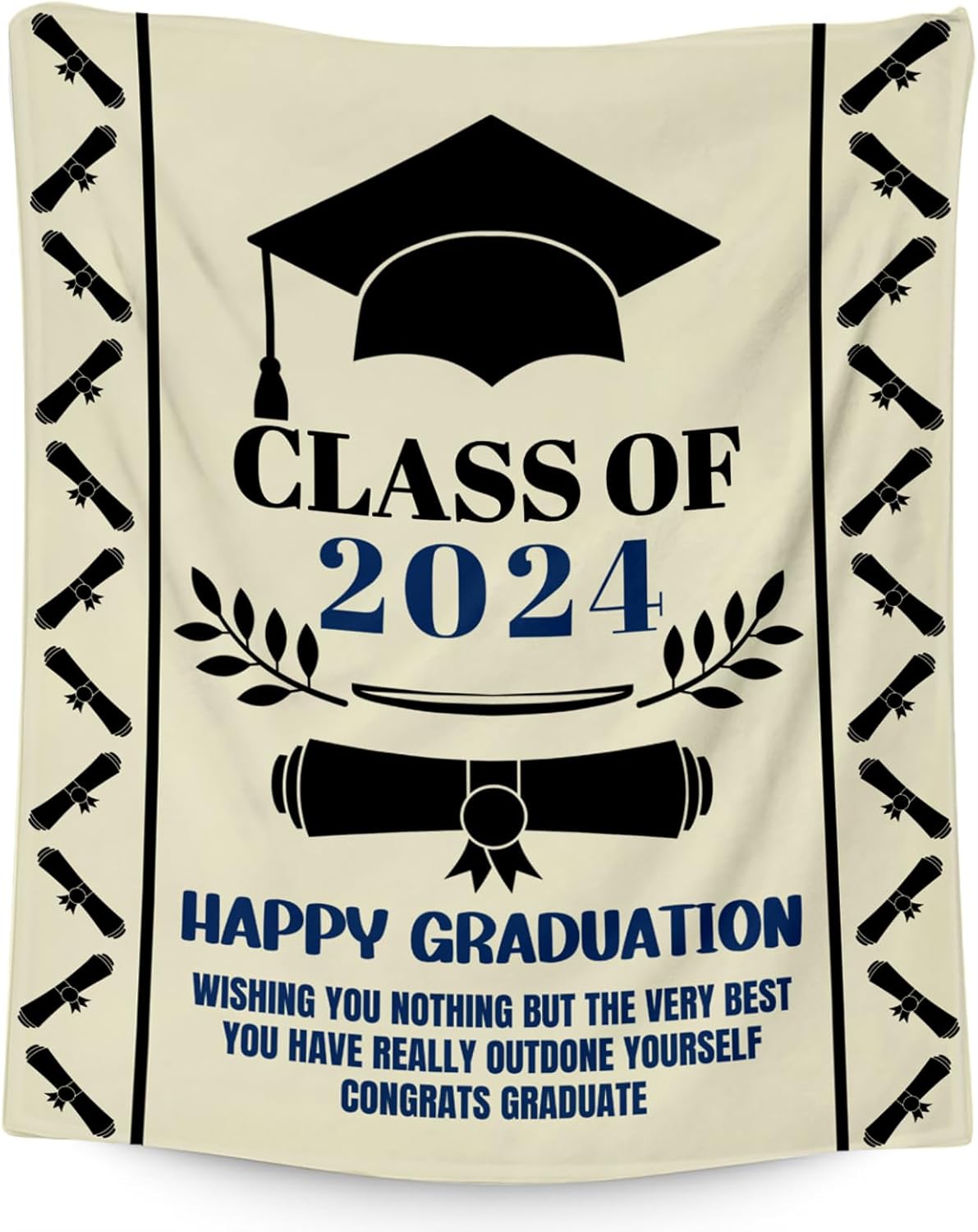 Graduation Blanket Gifts, 40"x50" Class of 2024 Throw