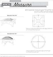 Vista 4 de Classic Accessories cobertor para fogata de terraza redonda, cuadrado, Pebble